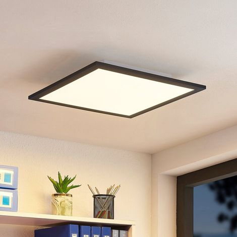 [GEBRAUCHT] B-Ware Lindby LED Panel Deckenleuchte Deckenlampe schwarz Fernbedienung dimmbar544 (1/2)