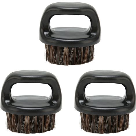 Brosse à barbe pour homme, lot de 3, manche rond sans bavure, confortable, nettoyage visage et rasage, pratique. (1/5)