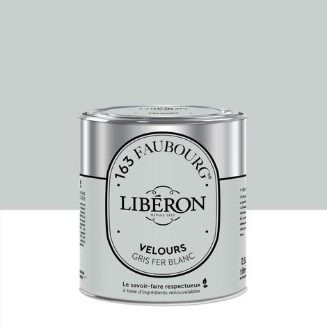LIBERON Peinture gris fer blanc multisupport 163 faubourg LIBÉRON velours 0.5 l