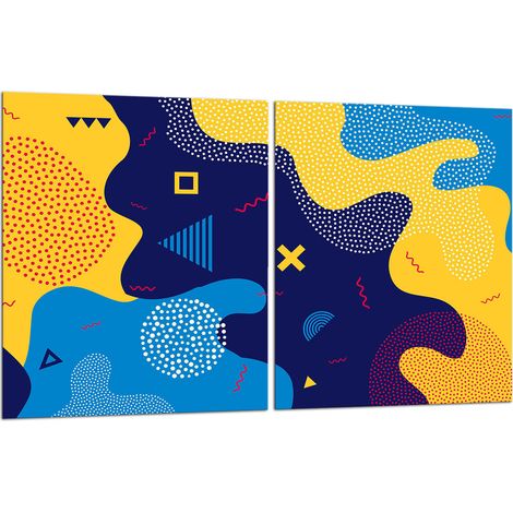 2 plaques de protection en verre pour cuisinière 40x52, élégantes (1/5)
