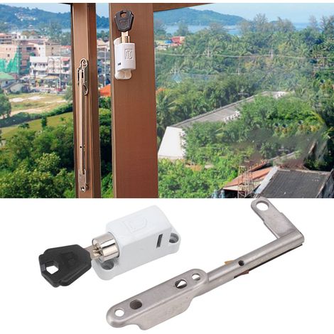 Verrou antivol pour portes et fenêtres, verrou coupe-vent, verrou de loquet pour fenêtres à ouverture extérieure, verrou de sécurité, fenêtre en PVC (1/5)