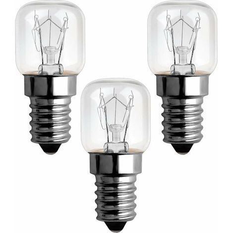 Ampoule Four 15W 300 Degres E14 Dimmable, Ampoule Incandescence E14 T22, 85LM Blanc Chaud 2300K, E14 Petit Culot à Vis Pygmy Lamps Pour Micro-ondes, Four, Lampe à sel, 3 pcs
