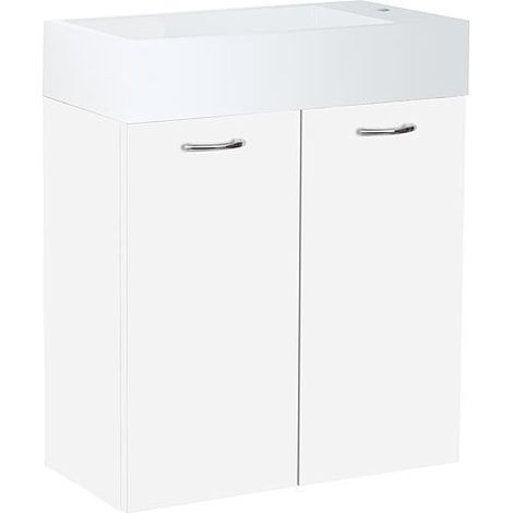 WTU+WT en fonte minérale ENISAR blanc brillant 2 portes 500x600x250mm (1/4)
