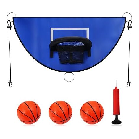 Panier de Trampoline, Jante Breakaway pour Tremper Fixation de Basket Ball Trampoline avec Mini Ballons de Basket Accessoire Trampoline pour Enfants Adultes Intérieur Extérieur (1/5)