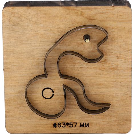 Emporte-pièce en acier allié 63x57mm forme serpent pour estampage cuir DIY (1/5)