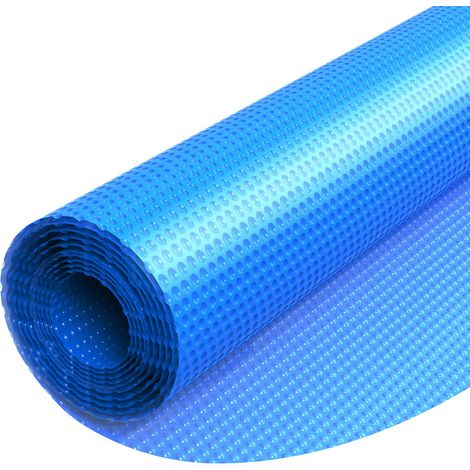 Couvercle Solaire pour Piscine Ronde 7,32m, Bâche à Bulles 16 Mil, Absorption Diurne et Rétention Nocturne de Chaleur, Bleu (1/5)