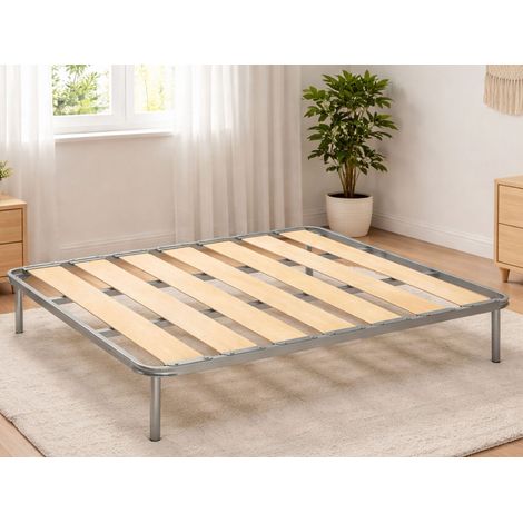 Dmora - Somier cuadrado y medio Dgregor, Base ortopédica de listones anchos, 100% Made in Italy, 120x190h31cm (1/3)