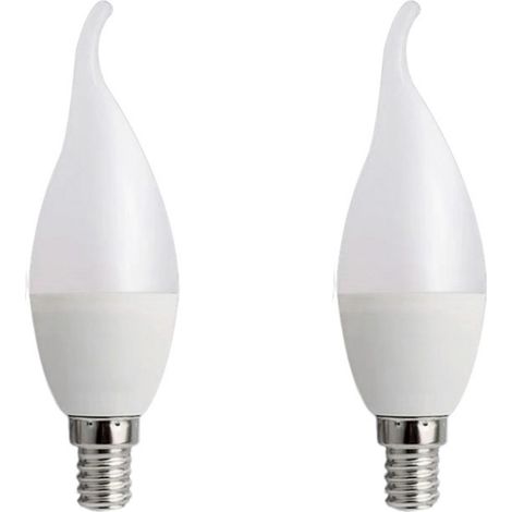 Ampoules LED, E14-【220-230V】C37 à tirette【9W】3000K lumière chaude, ampoules à économie d'énergie, ampoules universelles  2 pièces (1/5)