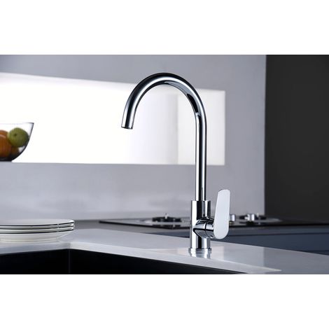 Robinet de cuisine monocommande  Modèle BELGIQUE  Couleur Gris  Finition Chrome  [ IMEX® ]