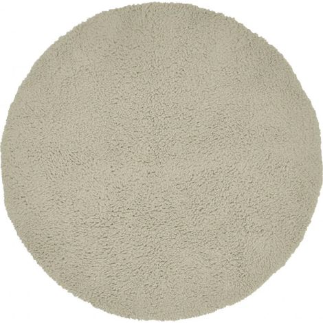 Tapis sherpa rond uni D 120 cm vert - NUAGE 3308 (1/2)