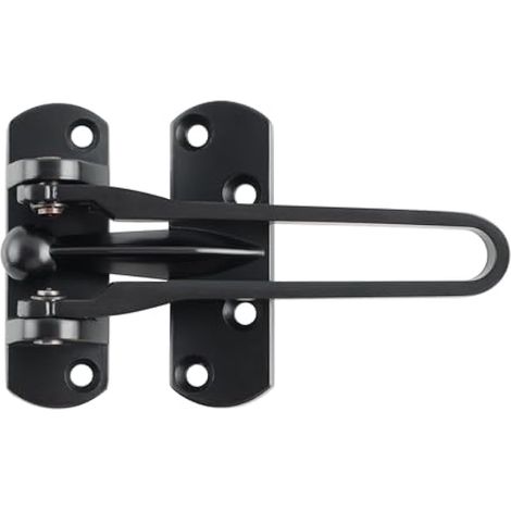 Verrou Interieures, Chaînes de Porte de Sécurité, Verrou Portail Exterieur Pratique, Loquet Porte en Alliage de Zinc Barre Pivotante, Targette de Porte Noir Mat (1/5)