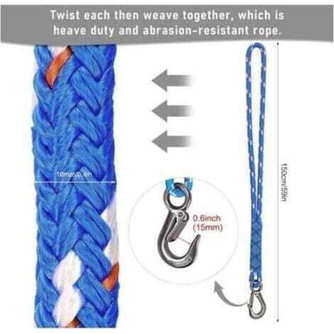 Lot de 2 crochets de balançoire - Corde réglable 150 cm - Acier