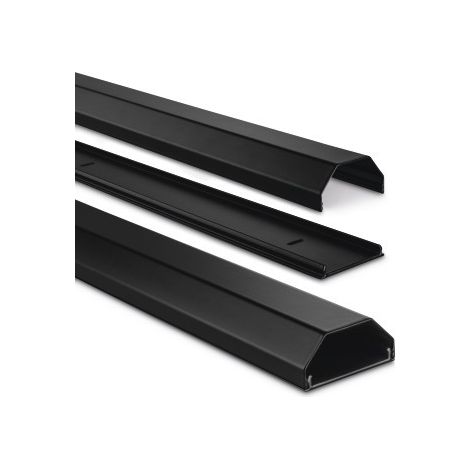 hama Hama 00220987 Alu-Kabelkanal, eckig, 110 x 5 x 2,6 cm, Schwarz