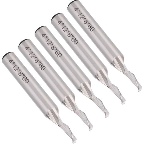 5 pièces Fraises 8mm en Carbure de Tungstène pour Gravure et Fraisage CNC (1/5)