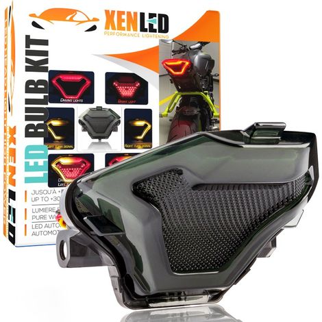 Yamaha Feux arrière Stop/Veilleuses + Clignotants + Plaque LED - YZF R3 R25 Y15ZR MT07 FZ07 LC150 MT03 MT25 - Homologué (1/5)