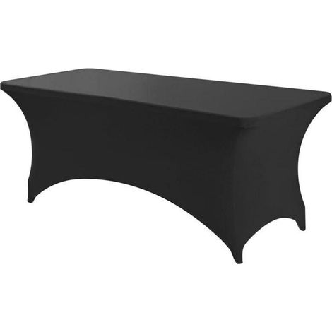 Housse de table de massage en Spandex 183x76x76cm Noir, élastique, pliable