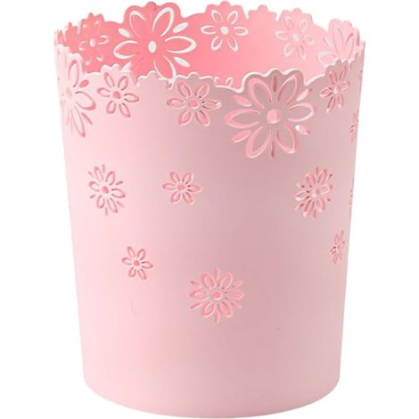 1 Poubelle,Plastique PP,Anti-rayures,Fond antidérapant,Motif creux,Pour maison et bureau