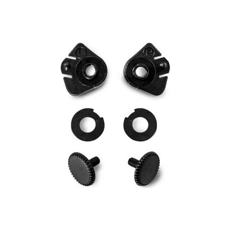 Jeu de vis Kask pour visière – Pièce de rechange d'origine – Fixation sécurisée pour casques Kask PLASMA – Matériau polycarbonate noir