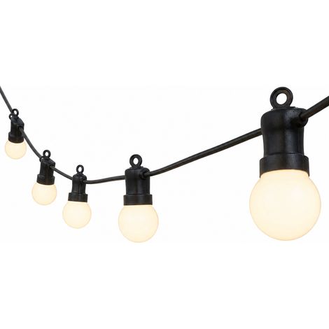 Guirlande Lumineuse LED G50 Solaire, Blanc Chaud, 5 m, 24 V, pour Jardin, Camping et Fêtes (1/5)