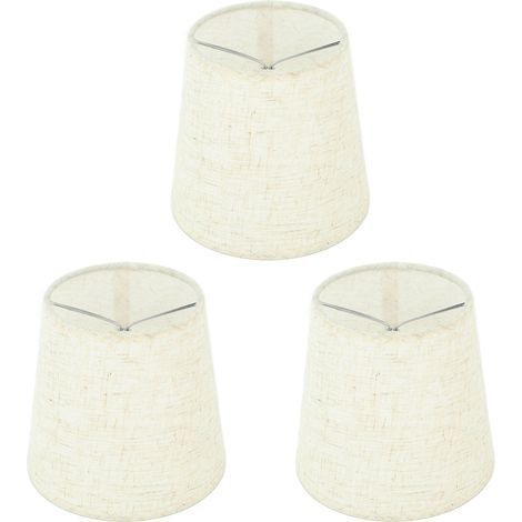 Dünne und elegante Lampenschirme aus naturfarbenem Leinen, handgefertigt, staubabweisend, für Tisch- und Stehlampen. (1/5)