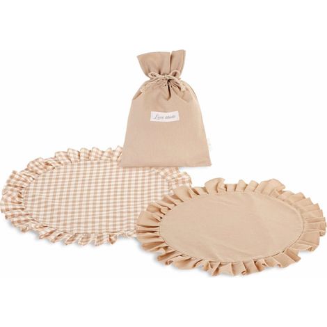 Cupido&Co. Sacchetto con 2 Sottopiatti D 440 Mm Beige