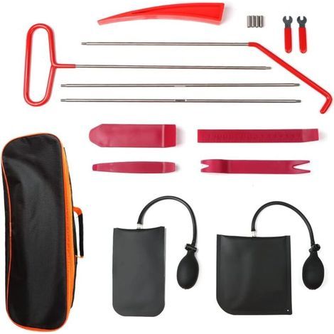 Kit di attrezzi per smontaggio 14 pezzi, strumenti per la rimozione dei rivestimenti con pompa ad aria per l'apertura della portiera, kit di riparazione auto (1/4)