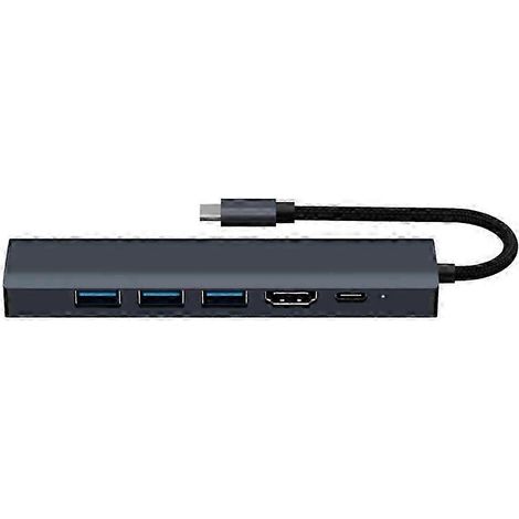 Station d'accueil PD RJ45 compatible Thunderbolt, adaptateur Type-C vers USB 3.0, répartiteur/concentrateur, prolongateur USB pour ordinateur portable, hub Gigabit, kns (1/5)