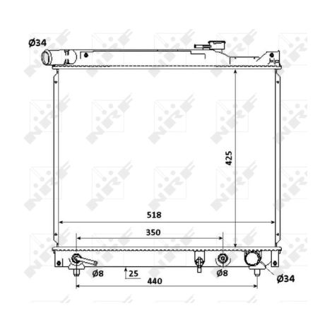 Radiateur, refroidissement du moteur NRF 53912 SUZUKI 0440078E20 1770078E00
