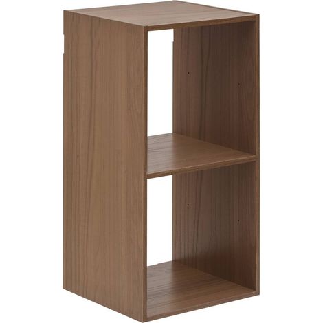 Étagère mix'n modul 2 cases rectangulaire marron - 5five (1/2)