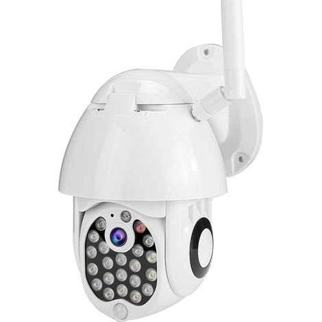 Caméra PTZ sans fil Wi-Fi 1080p avec alarme intelligente LED et 21 LED, étanche, pour la surveillance CCTV. (1/5)