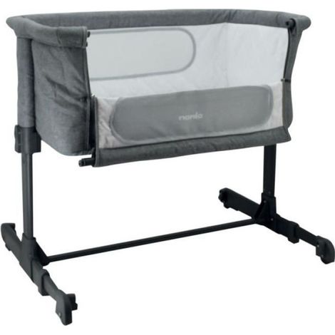 Lit bébé cododo 2 en 1 – Ultra confort avec matelas 4cm – 5 positions de hauteur – Dimensions L 80 x l 42 cm – Nania