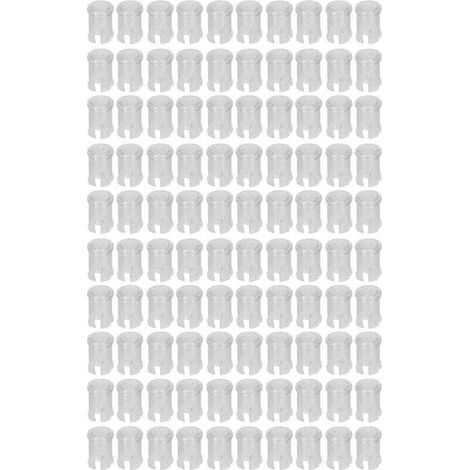 Pair UlisemLot de 100 capuchons de diode lumineuse, couvercle de protection pour diode électroluminescente, support de 5 mm, support à clip transparent