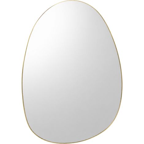 Dekorationsspiegel KALY 75 x 55 cm, asymmetrisch, goldener Rahmen (1/5)