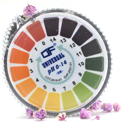 Universel Bandes de Papier pH Bandes de pH Rouleau, pH Mesure Gamme Complète 0-14, 5m/Rouleau (4)