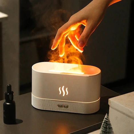 Diffusore di aromi a fiamma bianca con effetto fiamma visibile (1/5)