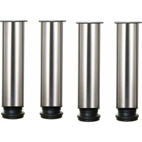 Juego de 4 patas ajustables para muebles en acero inoxidable 304 – Altura ajustable de 250 a 265 mm – Fácil instalación en escritorios y mesas (1/4)
