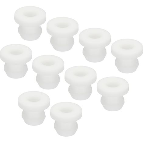 30pcs Bouton-pression Caoutchouc Œillet Prise Montage Dia 7mm ID 4.5mm Joint Anti-Rayures pour Electrique Boîte Câble Tuyau Blanc (1/5)