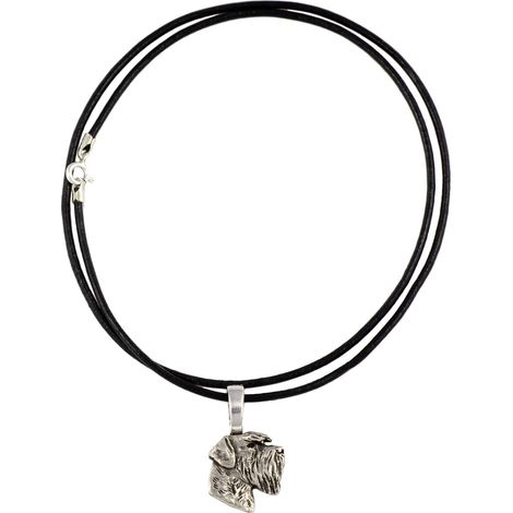 Schnauzer, Schnauzer I – Hundehalskette, versilberter Anhänger für Hundeliebhaber, dezenter Schmuck von Art-Dog (1/5)