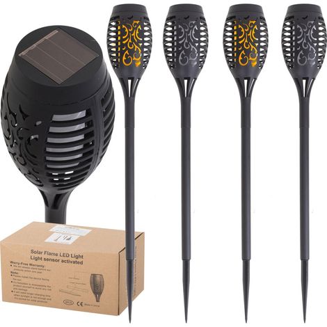 Solar-Gartenfackellampen 12LED 4St.