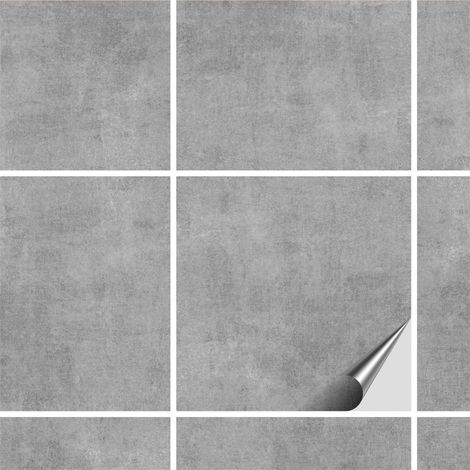 Stickers carrelage 15x15 cm pour salle de bain, cuisine et salle de bain - film adhésif pour carrelage - 50 carreaux adhésifs, .:Decor Greydi (1/4)