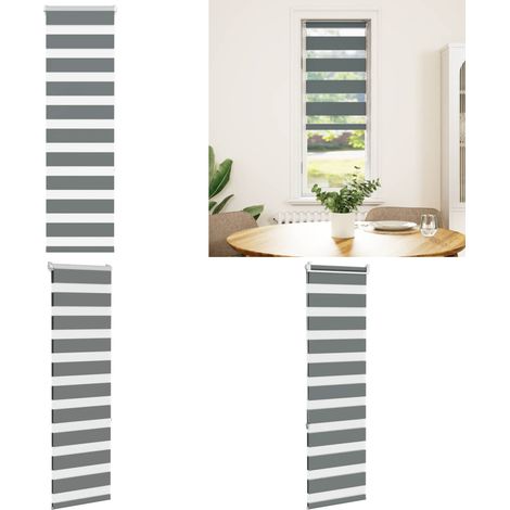 vidaXL Zebrarollo Dunkelgrau 50x150 cm Stoffbreite 45,9 cm Polyester (1/5)