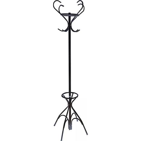 Appendiabiti da Terra 8 Ganci, Design in Metallo 2 colori Black