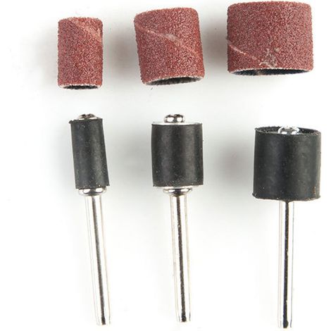 Ensemble de 132 anneaux de ponçage (1/2, 3/8 et 1/4 pouces), outils de nail art, têtes de ponçage, anneaux de ponçage pour meuleuses, broches de tambour (1/5)