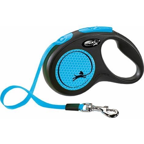 Correa para perros Flexi New Neon S Cinta (5m) Azul