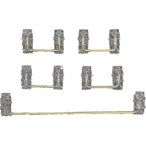 Stabilisateurs pour clavier mécanique transparents en fil d'acier 6,25u Satellite Axis-61- (1/4)