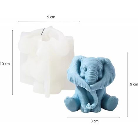 ZoeZo Elefanten-Kerzenform – Kerzenformen – Silikonform – Elefant – Kerzen selber machen – Gips- und Epoxidharzformen – Seifenherstellung (1/3)