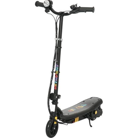 Beyamis Klappbarer Elektroroller (120 W) für Kinder von 7 bis 14 Jahren, Höchstgeschwindigkeit 12 km/h, maximale Reichweite 10 km, schwarz
