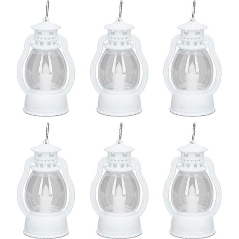 Lanterne sans flamme, lot de 6 lanternes électriques vintage, lampe décorative, innovation moderne (1/5)