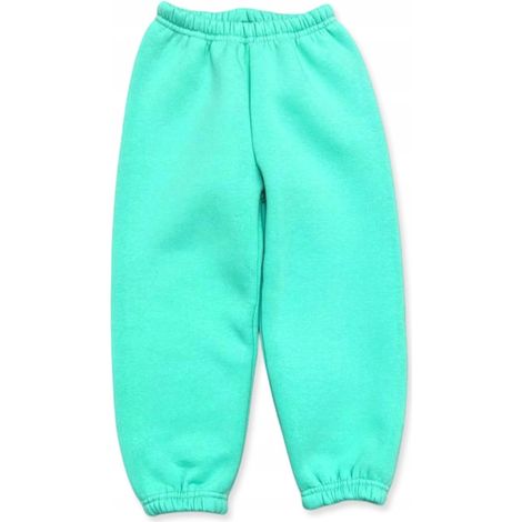 Pantalones de ch谩ndal c谩lidos para ni帽os con forro polar, talla 158, oto帽o-invierno, color pistacho (1/5)
