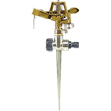 Outils de jardinage pratiques : arroseur en alliage de zinc réglable à 360 degrés, buse d’arrosage, tuyau d’arrosage à pointe métallique. (1/4)